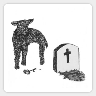 Church Lamb Grim Sticker